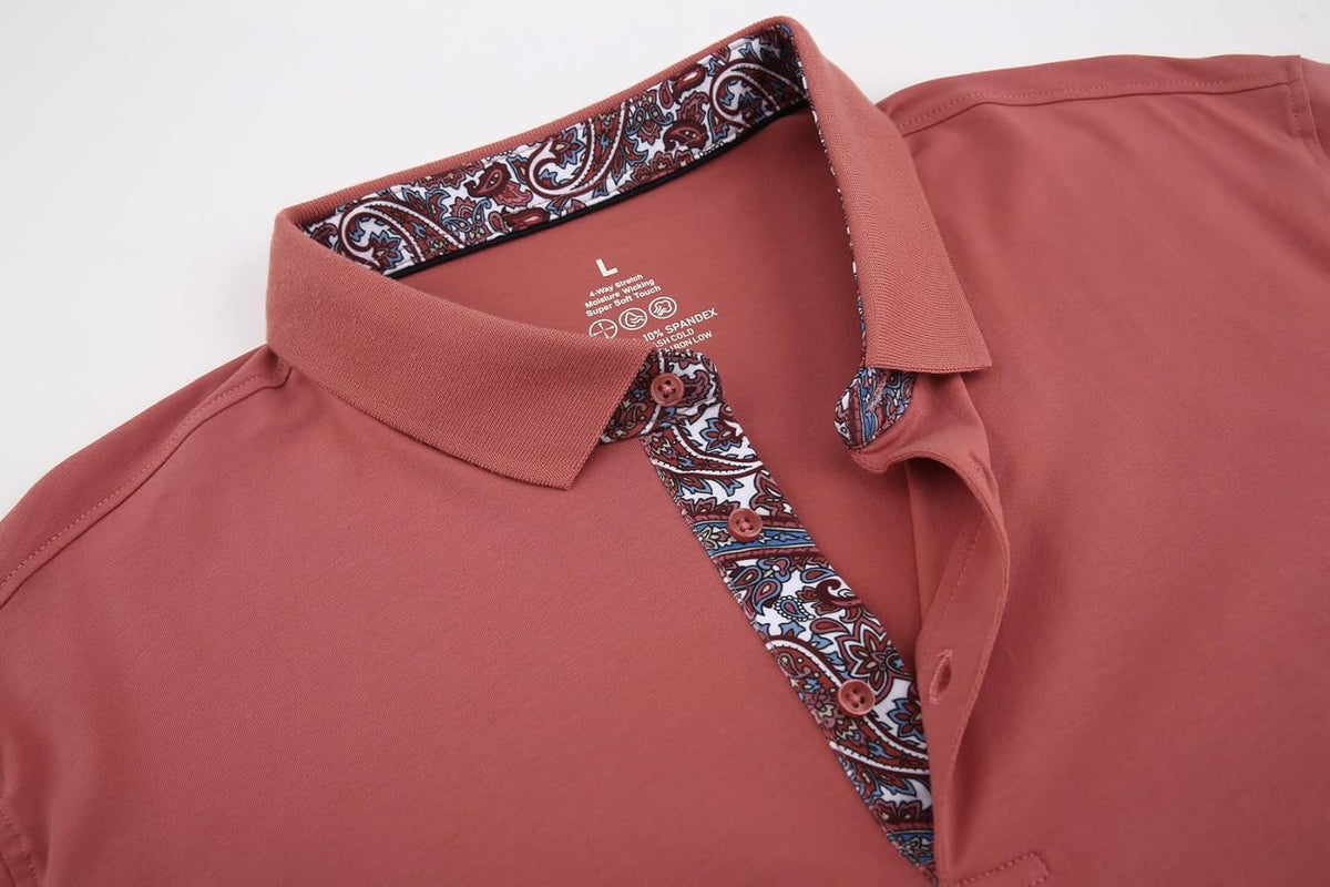 Alex Vando Mens Polo Shirts Short Sleeve Regular Fit Fashion Designed Shirt