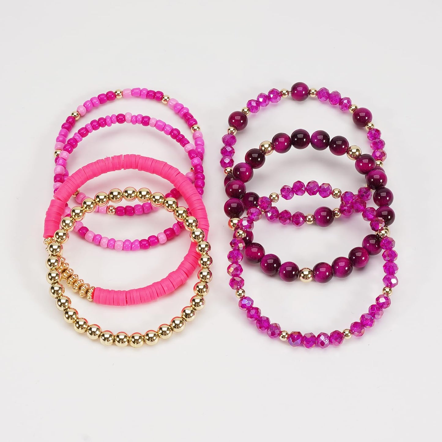 Briutn Stackable Beaded Bracelet for Women Stretch Boho Bracelet Summer Beach Jewelry