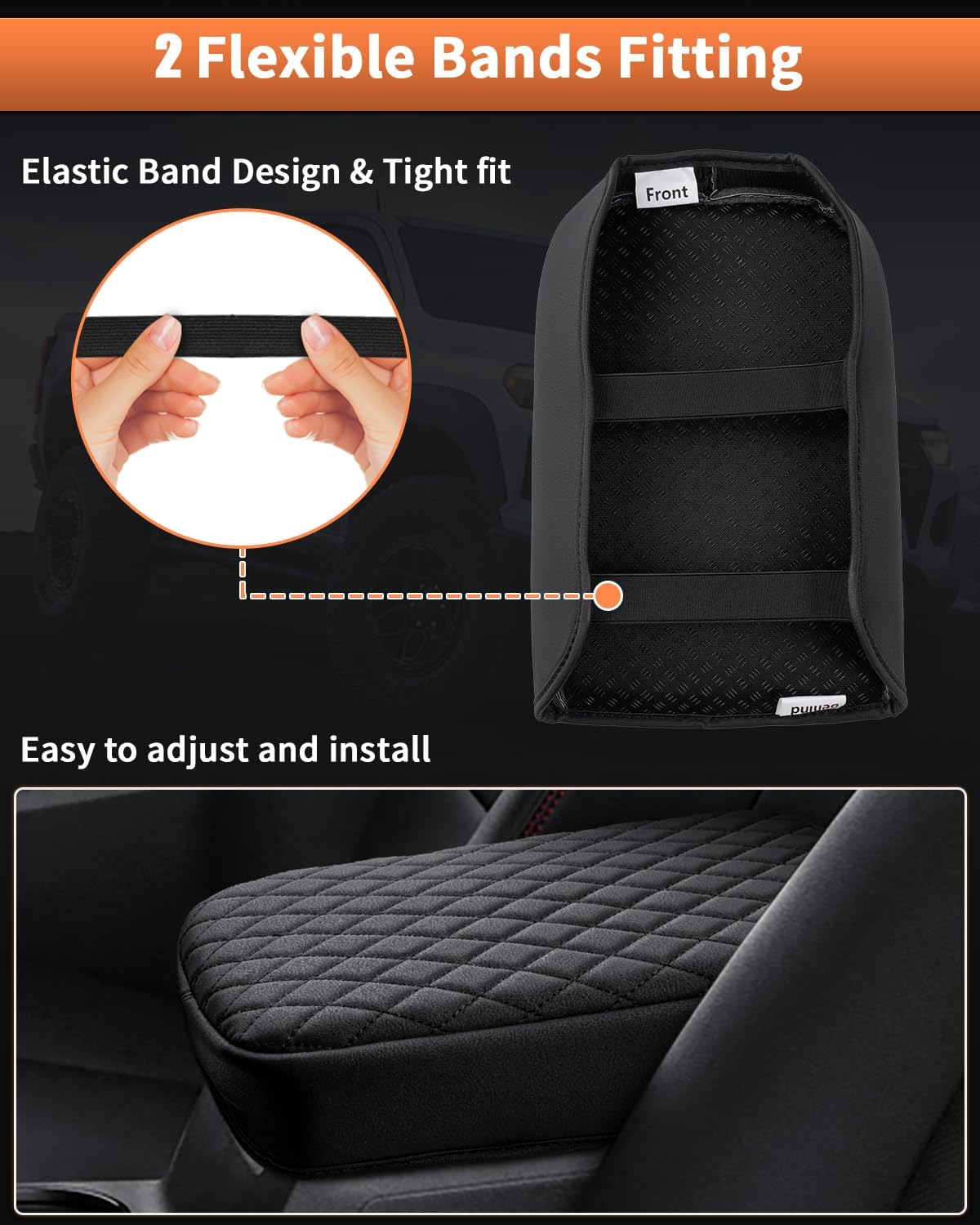 Shademax Center Console Cover for Chevy Colorado/GMC Canyon 2023-2025 2026 Accessories Armrest Cover for Colorado/Canyon Truck Arm Rest Cushion Pad PU Leather Middle Console Cover Seat Box Protector