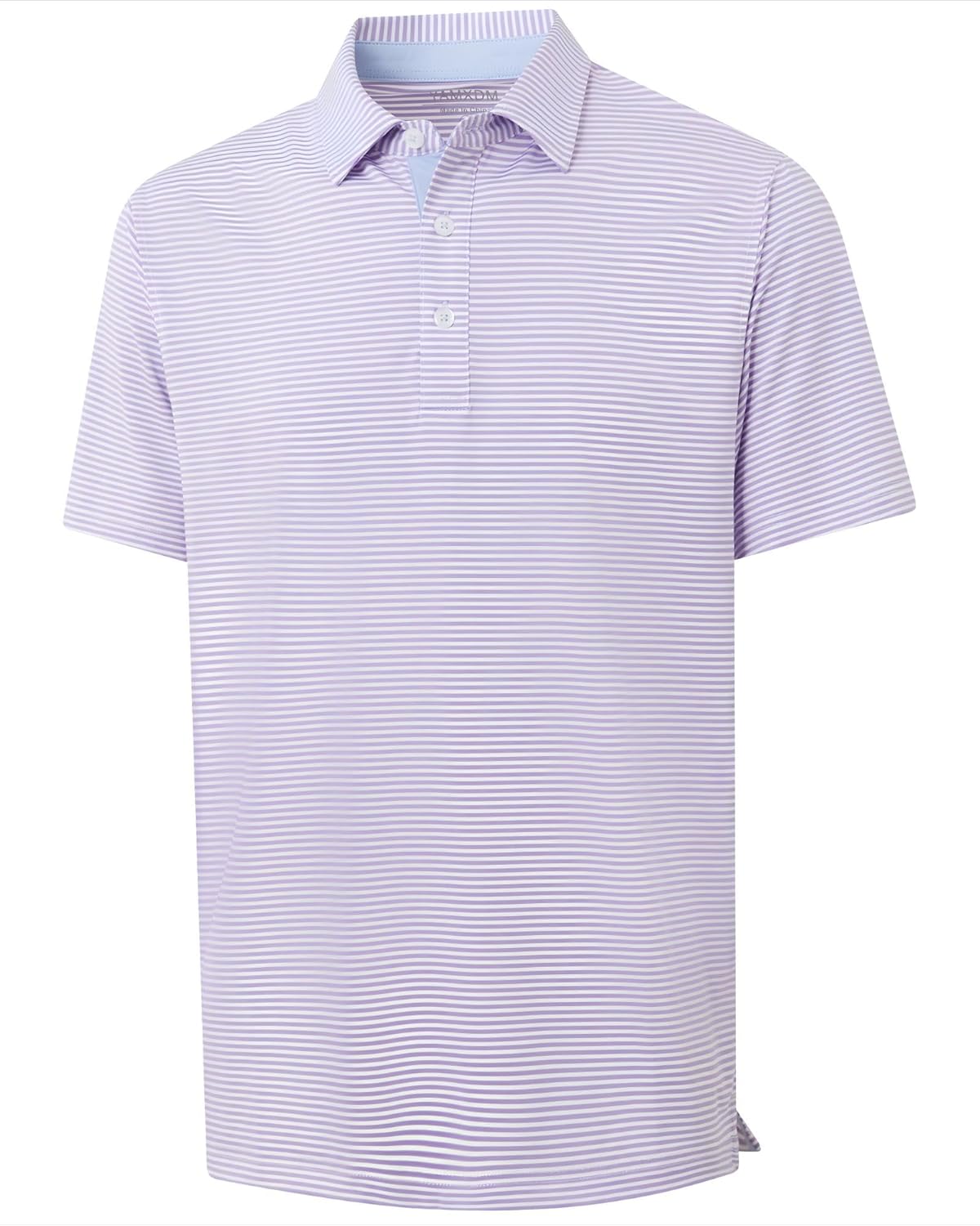 Golf Shirts for Men - Moisture Wicking Short Sleeve Performance Sport Casual Striped Collared Mens Polo Shirt