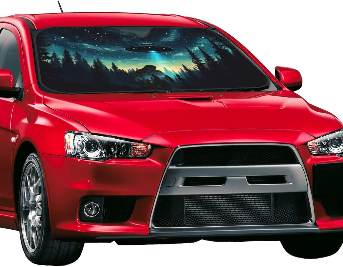 Alien Tree Car Sun Shade Windshield Sunshade Foldable Front Window Shield Cover for Truck SUV