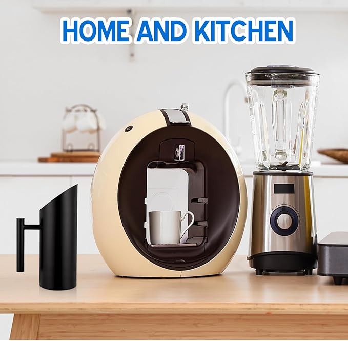 Funnymoom 3 Pack 35oz/1.0l Stainless Steel Water Pitcher Modern Metal Pitcher with Ice Guard Black Carafe Drink with Handle or Iced Hot Drink Tea Juice Coffee Beer