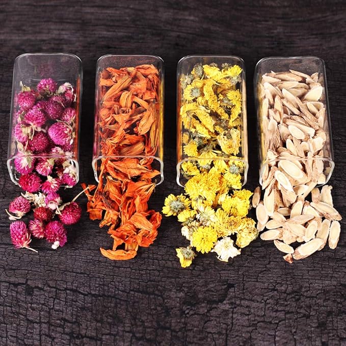 Tzerotone 10 Pcs Glass Spice Jars - 8oz Empty Square Spice Storage Containers With Bamboo Airtight Lid and Labels - Thicken Small Glass canister for Kitchen Seasoning,Coffee Bean,Tea,Suger,Herbs