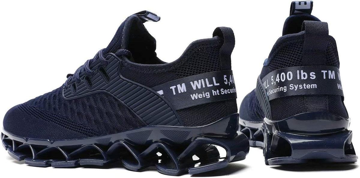 Vooncosir Men's Fashion Sneakers Breathable Mesh Running Shoes Blade Non Slip Soft Sole Casual Athletic Walking Shoes