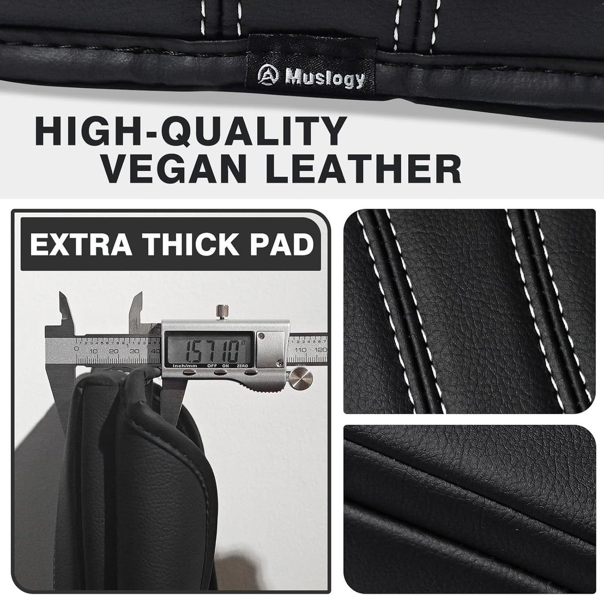 Muslogy Center Console Cover 1-Inch Extra Thick Armrest Pad Compatible with 2024 2025 GMC Acadia & Chevy Traverse&2025 Buick Enclave Arm Rest Cushion Padding Anti-Scratch Console Leather Lid Protector
