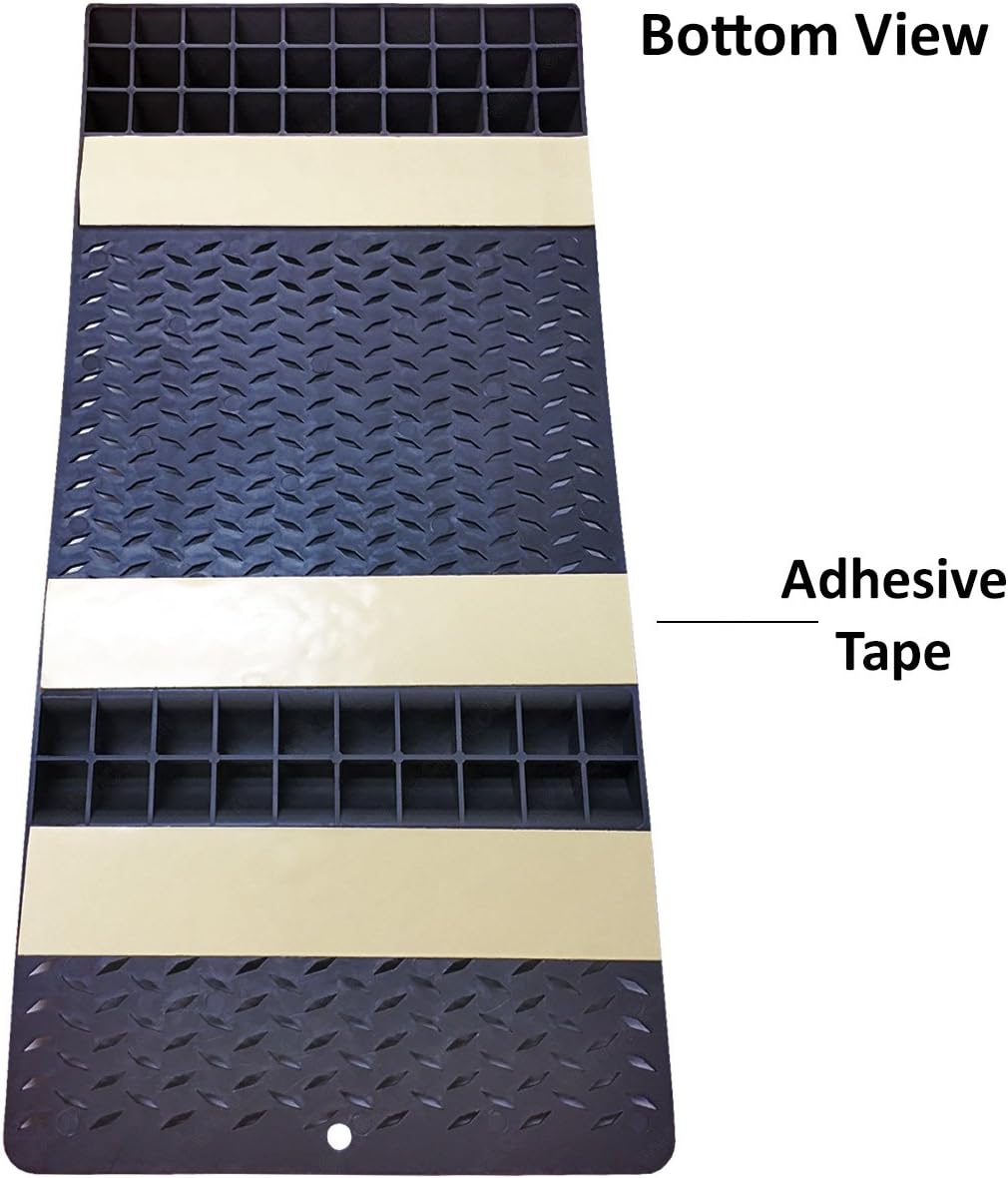 Electriduct Pair of Plastic Parking Mat Guides for Garage Vehicles, Antiskid Car Safety Park Aid - Yellow