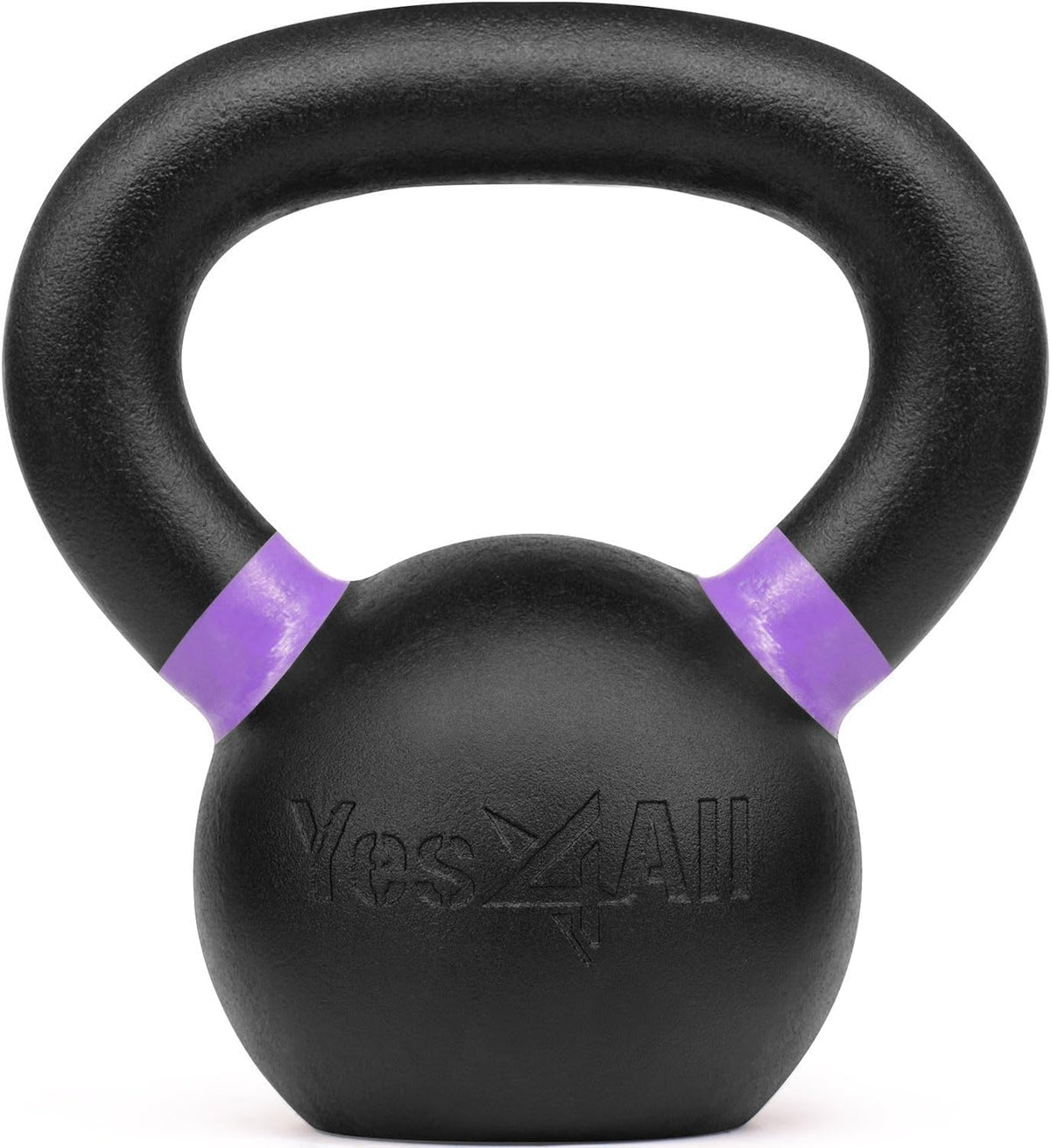Yes4All Powder Coated Cast Iron Kettlebell Strength Training Kettlebells Weight Set for Full Body Workout, Home Gym