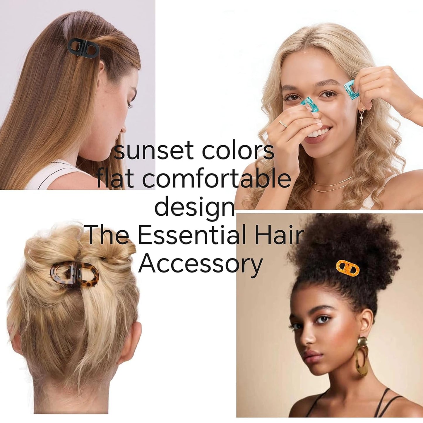 2 Pcs Magnetic Hair Clips, Strong Hold Magnetic Hair Styling Clips, Seamless 2-in-1 Design for Easy Everyday Hairstyles, Gentle on All Hair Types Strong Hold No Slip