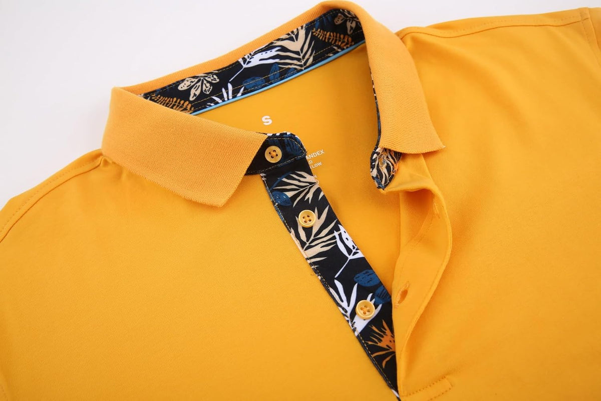 Alex Vando Mens Polo Shirts Short Sleeve Regular Fit Fashion Designed Shirt