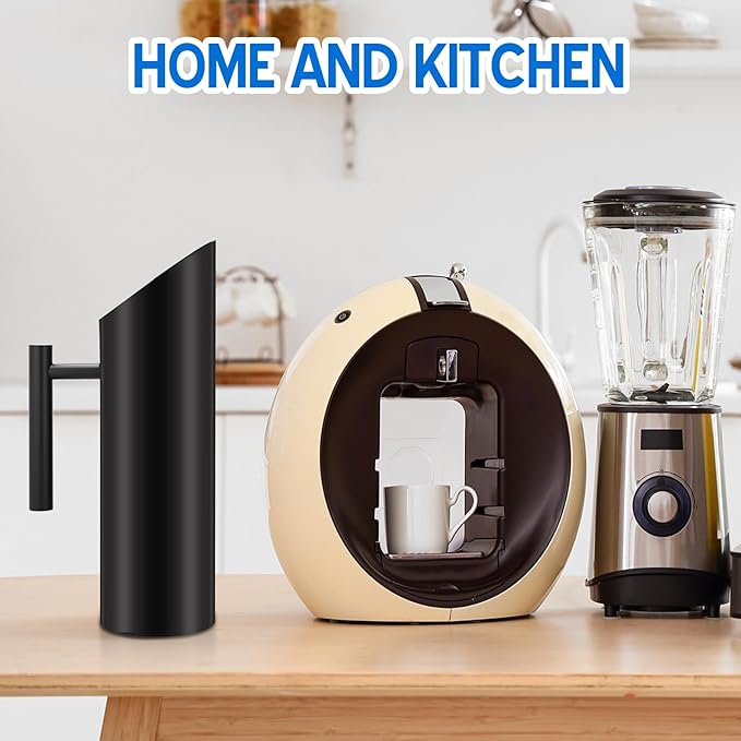 Funnymoom 3 Pack 53oz/1.5l Stainless Steel Water Pitcher Modern Metal Pitcher with Ice Guard Black Carafe Drink with Handle or Iced Hot Drink Tea Juice Coffee Beer