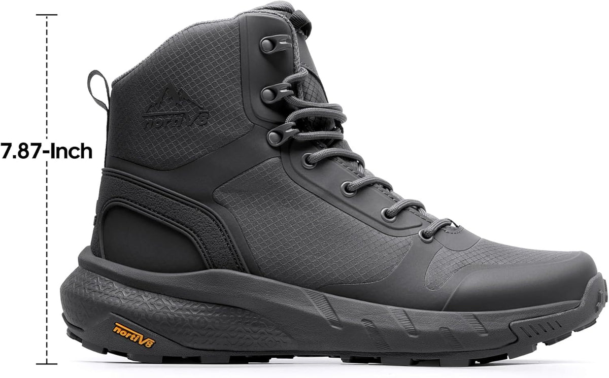 NORTIV 8 Men's Military Tactical Boot Lightweight Comfortable Boots for Work All Day Side Zipper Motorcycle Combat Hiking Boots Metrostrike(8-9 Inches)