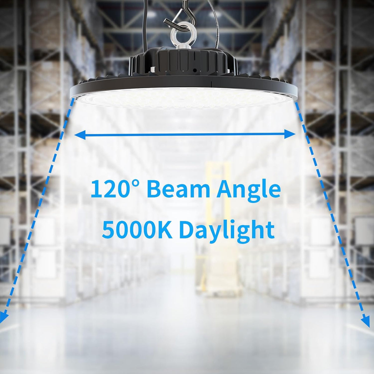 6 Pack UFO LED High Bay Light 200W, 29000 LM, 5000K with 5ft Power Cord, US Plug, Bright LED Shop Light for Basement Commercial Factory Garage Lighting, IP66 Waterproof, AC110-277V, ETL Listded
