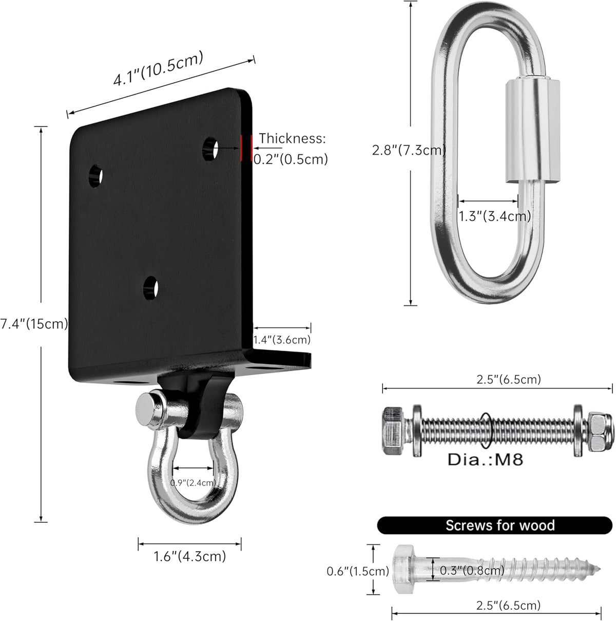 Heavy Bag Hanger for Heavy Bag Beam Mount 360° Rotation Boxing Bag Ceiling Mount I-Beam Punching Bag Hanger Beam Mount Hooks Fit Hanging Punching Bags and Swings (700 LB Capacity)