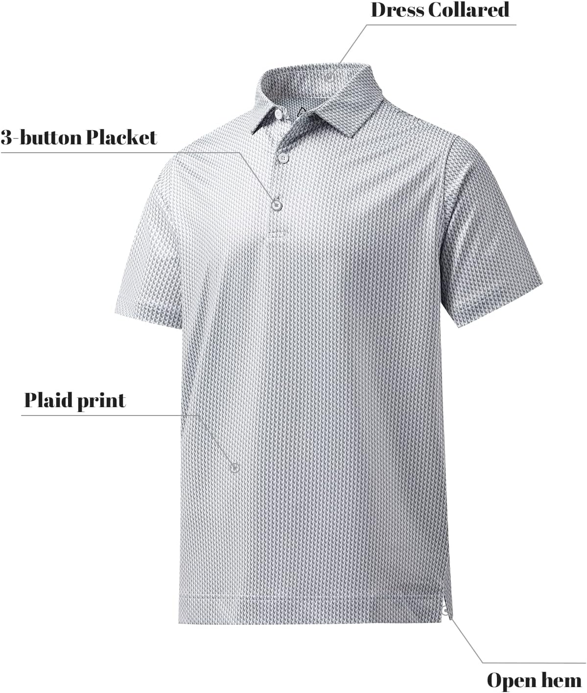 DEOLAX Mens Polo Shirts Fashion Print Mens Golf Shirt Dry Fit Mens Golf Polo Short Sleeve Quick Dry Funny Golf Shirt for Men