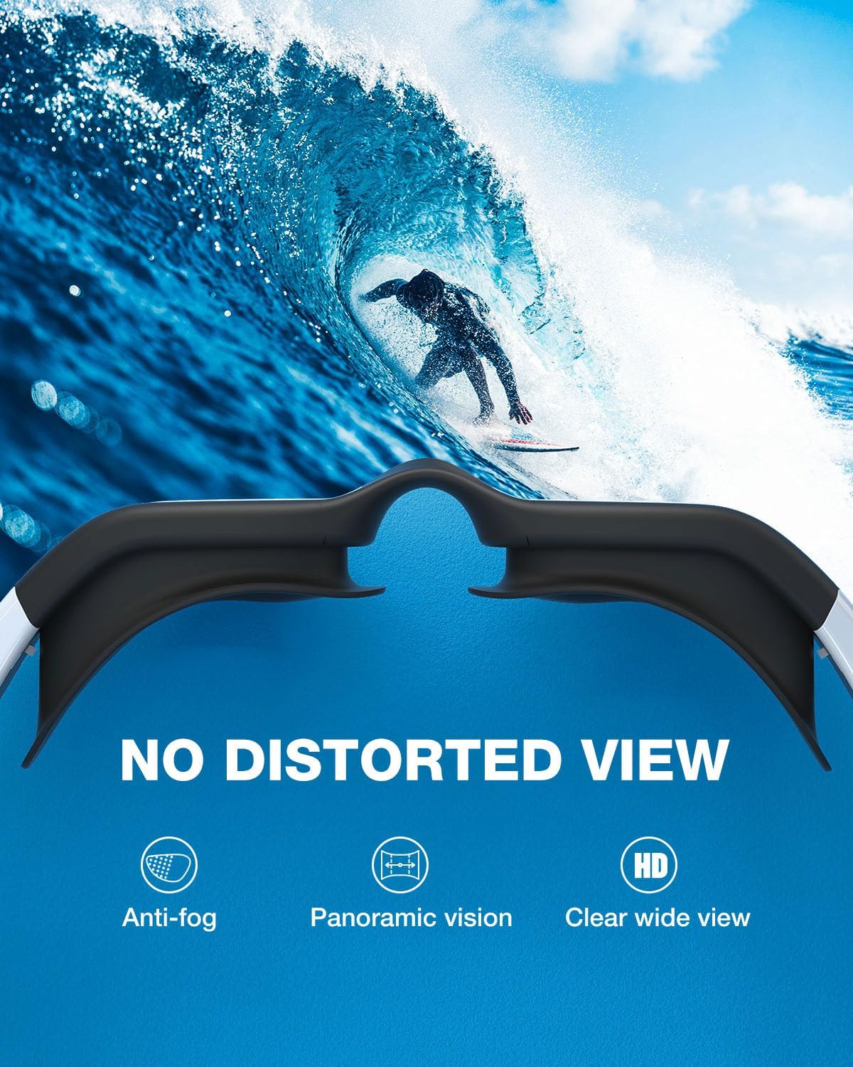 ZIONOR G1 Polarized Swimming Goggles for Unisex Adult Women Anti Fog 100% Anti UV Diving Goggles