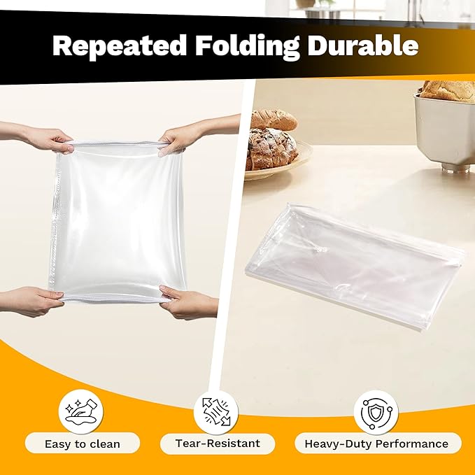 BIEAMA Bun Rack Cover – 20 Tier Commercial Bakers Racks Sheet Pan Rack Cover PVC with 2 Sided Zippers, Clear 27" L x 21" W x 64" H