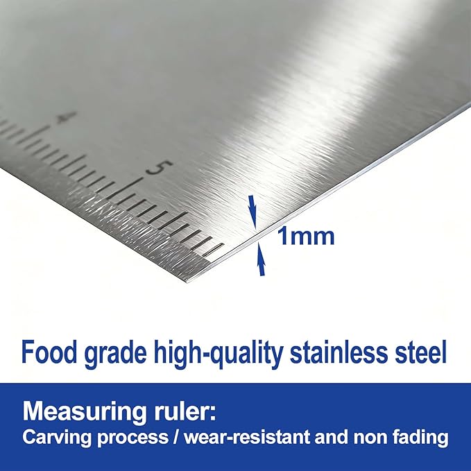 Professional Dough Cutter & Bench Scraper - Ultimate Dough Scraper Tool with Stainless Steel Blade & Wood Handle