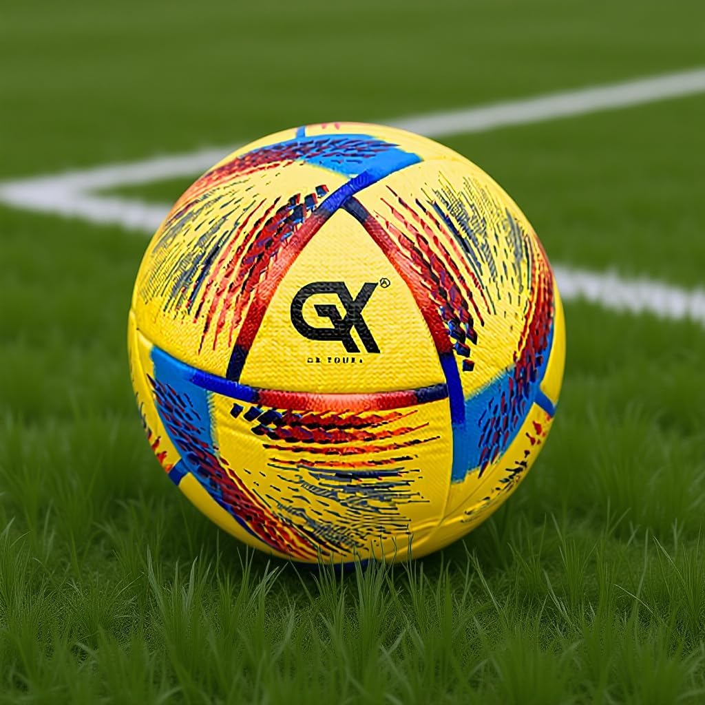 Thermo Bonded Polyurethane Soccer Ball Size 5 – Professional Grade PU Material, USA Quality Outdoor Sports, Premium Size 5 Soccer Ball for Training & Competitive Matches
