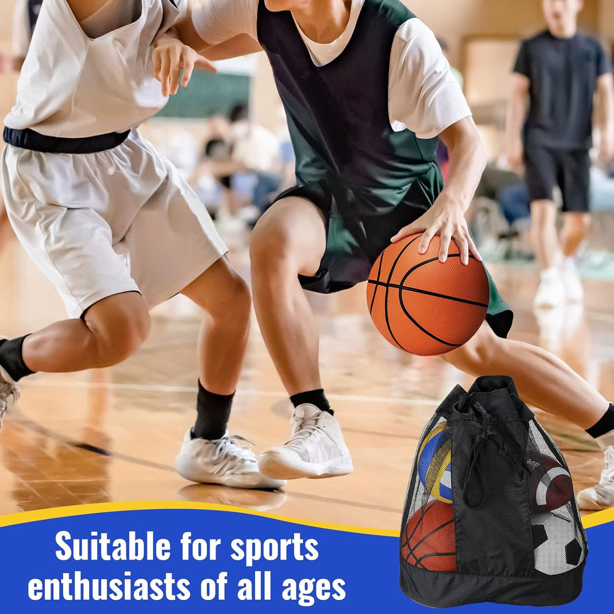 Jerify 4 Pcs Sport Balls Set Official Size Athletic Balls Include Soccer, Football, Basketball, Volleyball for Indoor Outdoor Game Teens Youth Adult Operation Christmas Ball Gifts