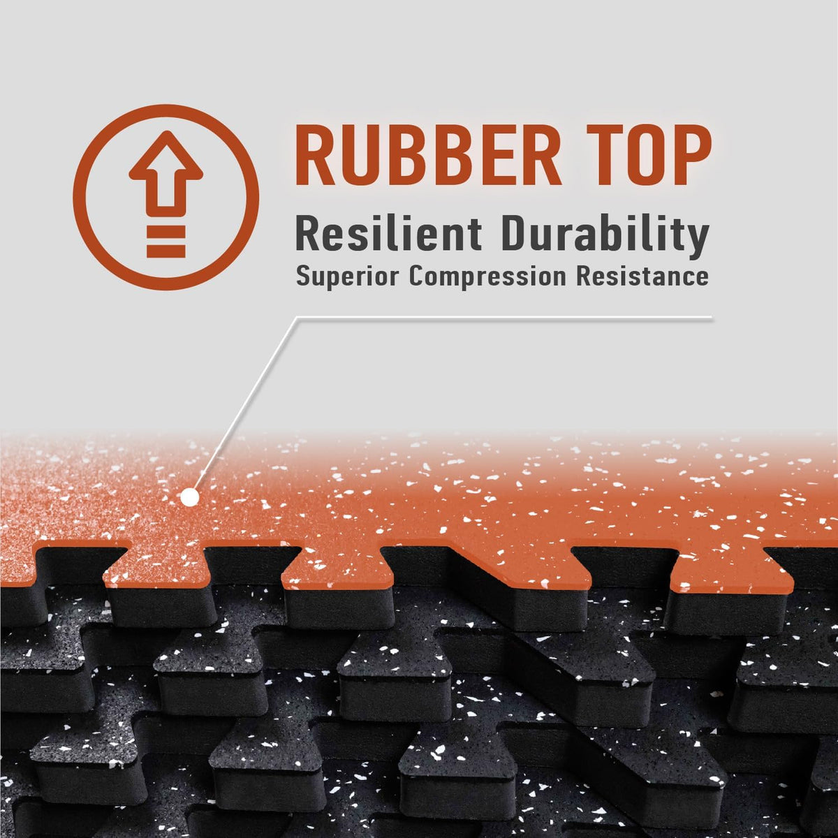 AIRHOP 0.56in Thick 96 Sq Ft Exercise Equipment Mats, 24 Tiles Upgraded Rubber Top with High Density EVA Foam, Large Interlocking Puzzle Gym Flooring for Home Gym, Heavy Weight Workout, 24 x 24in