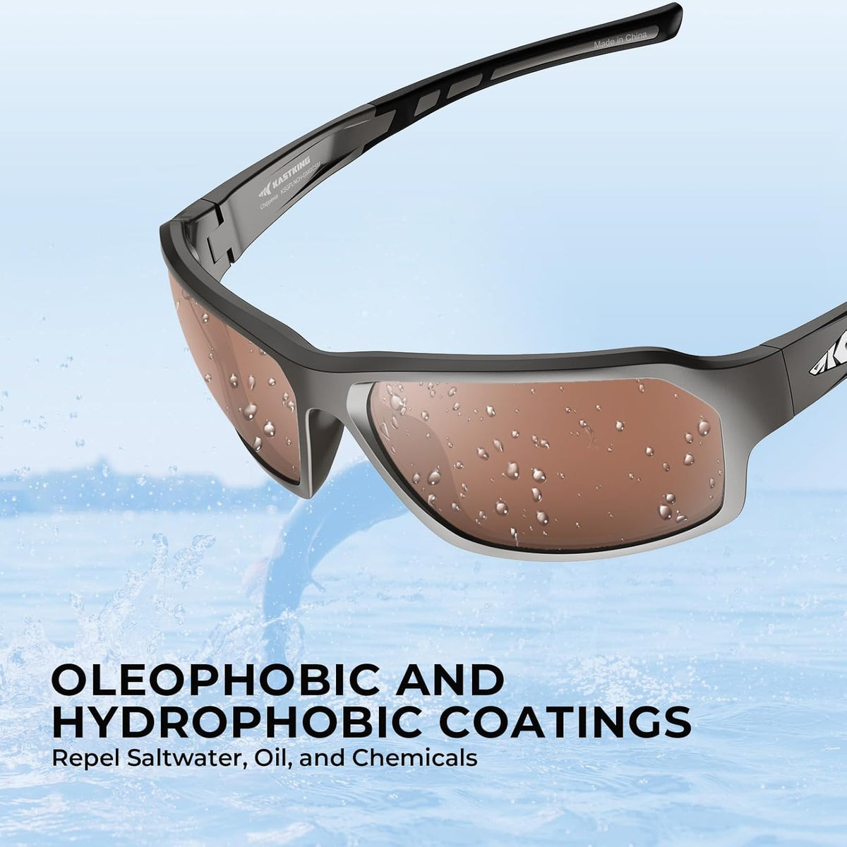 KastKing Chippewa Polarized Fishing Sunglasses, UV400 Protection Full Wrap Frame Sports Cycling Sunglasses, 1.0mm TAC Lenses