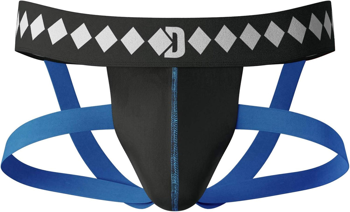 Diamond MMA Four-Strap Jock Strap Supporter with Built-in Athletic Cup Pocket for Sports