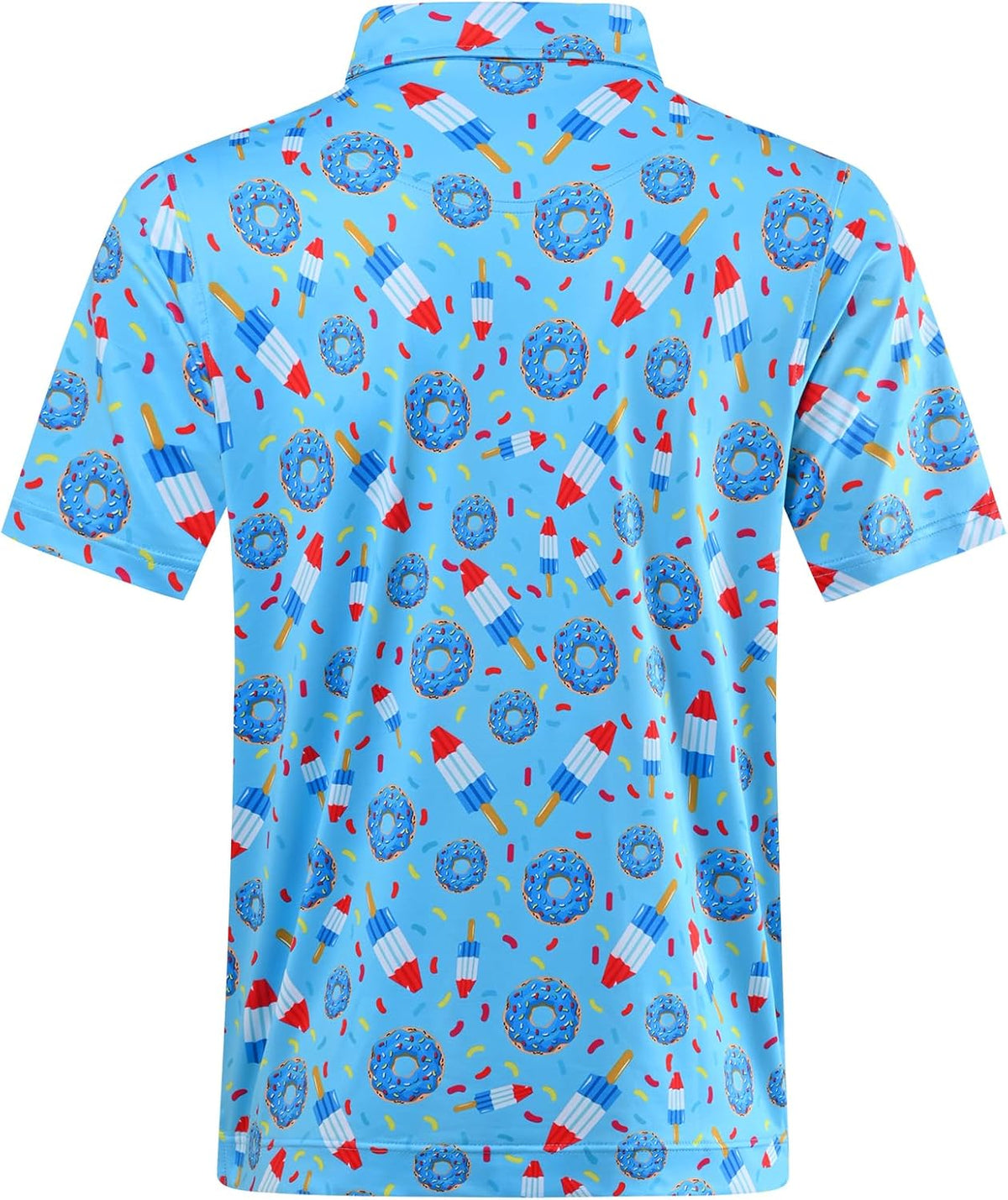 DEOLAX Mens Polo Shirts Fashion Print Mens Golf Shirt Dry Fit Mens Golf Polo Short Sleeve Quick Dry Funny Golf Shirt for Men