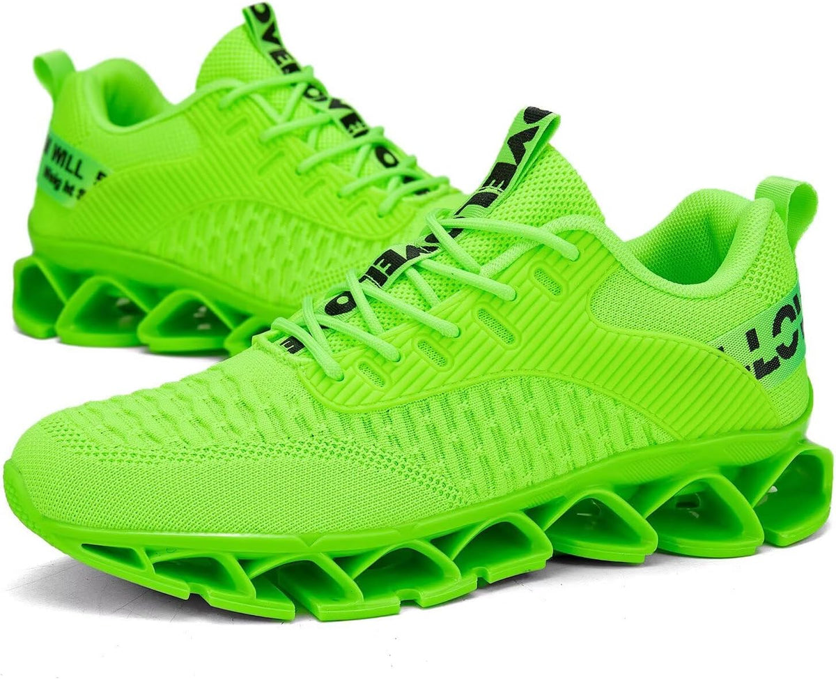 Vooncosir Men's Fashion Sneakers Breathable Mesh Running Shoes Blade Non Slip Soft Sole Casual Athletic Walking Shoes