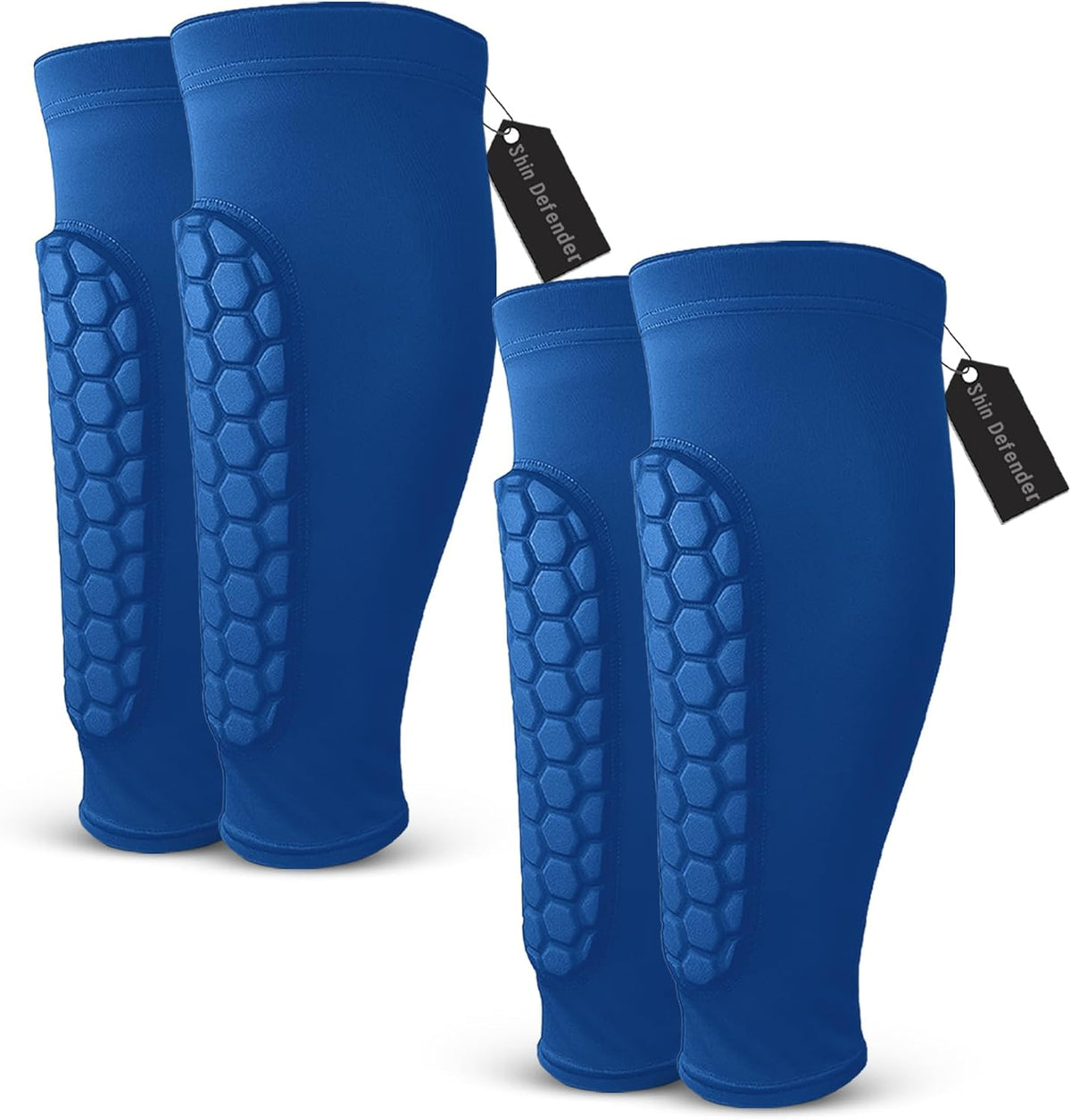 Shin Defender Shin Guards - 2 Pairs of Shin Defender Shin Guards Kids, Soccer Shindefender Sleeves for Youth Adult