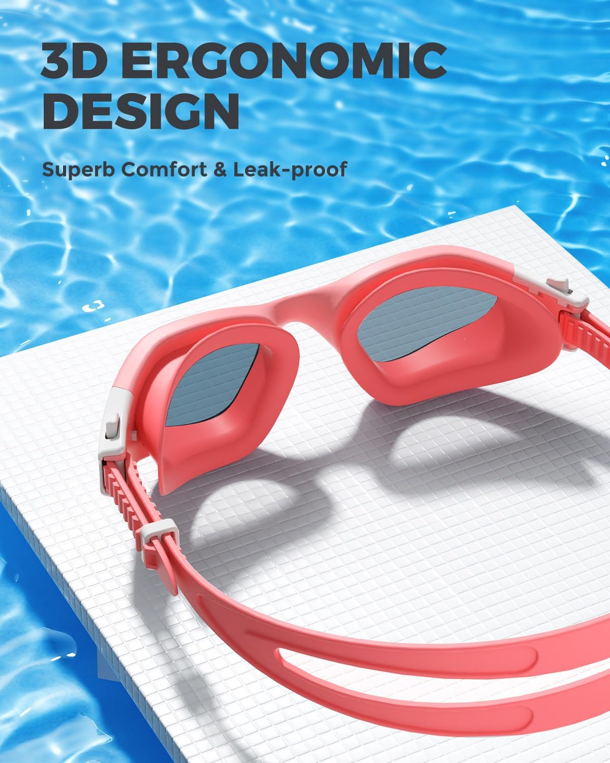 OMID Swim Goggles, P2 Polarized Swimming Goggles for Men Anti-fog Goggles Swimming for Adult Women