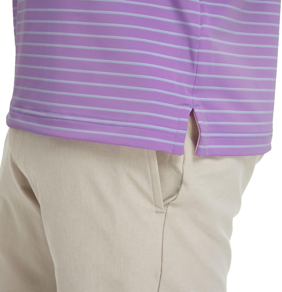 M MAELREG Golf Shirts for Men Moisture Wicking Striped Polo Performance Dry Fit Business Sports Mens Polo Shirts Short Sleeve