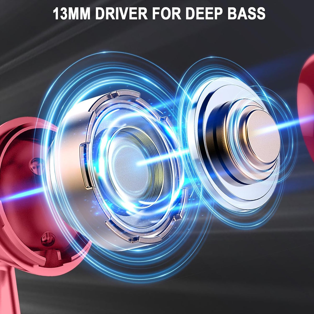 Wireless Earbuds, Bluetooth 5.4 Headphones LED Power Display Ear Buds Bass Stereo, Bluetooth Earbuds in-Ear Noise Cancelling Mic, 40H Playback Mini Case IP7 Waterproof Sports Earphones for Android iOS
