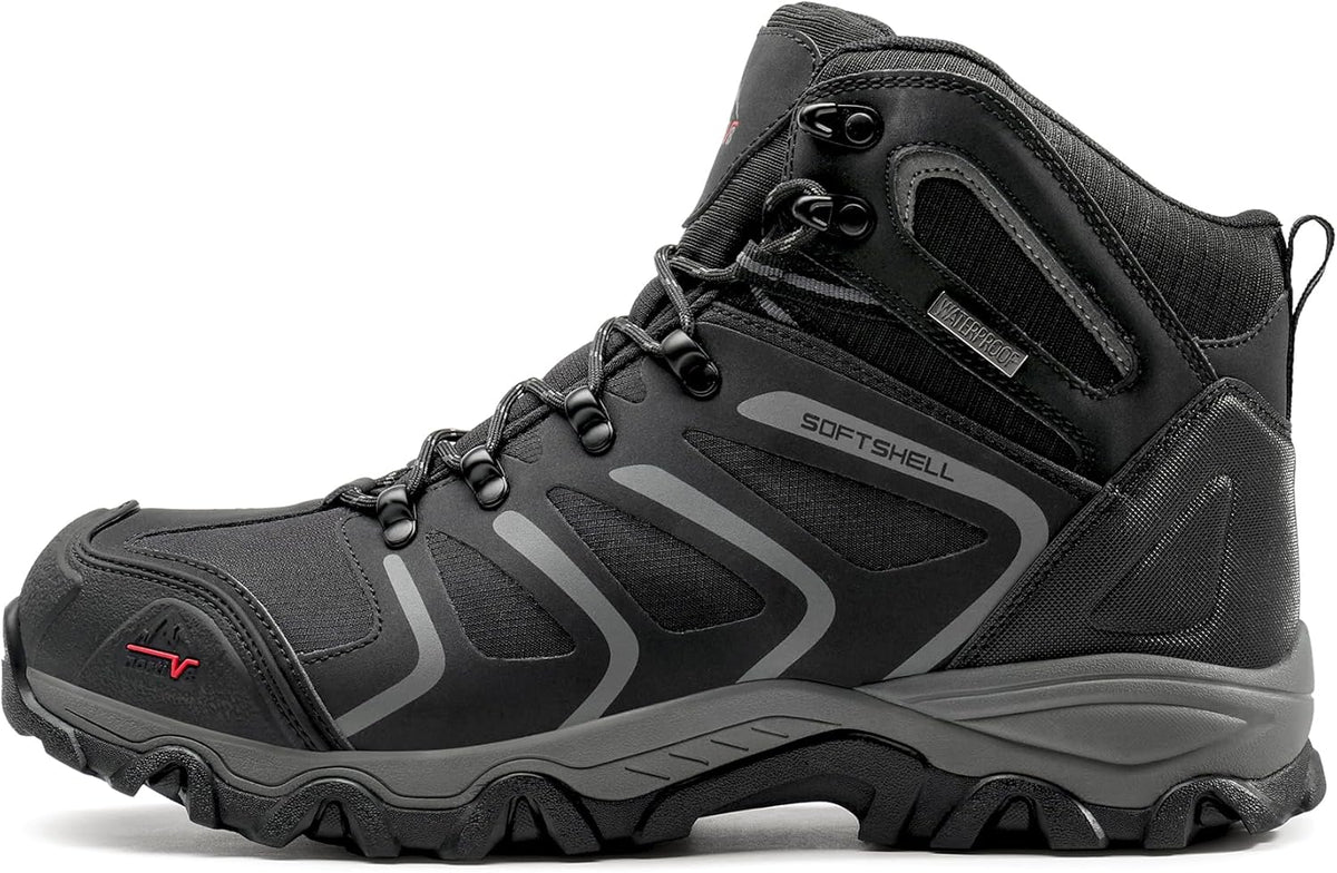NORTIV 8 Men's Ankle High Waterproof Hiking Boots Outdoor Lightweight Shoes Trekking Trails Armadillo