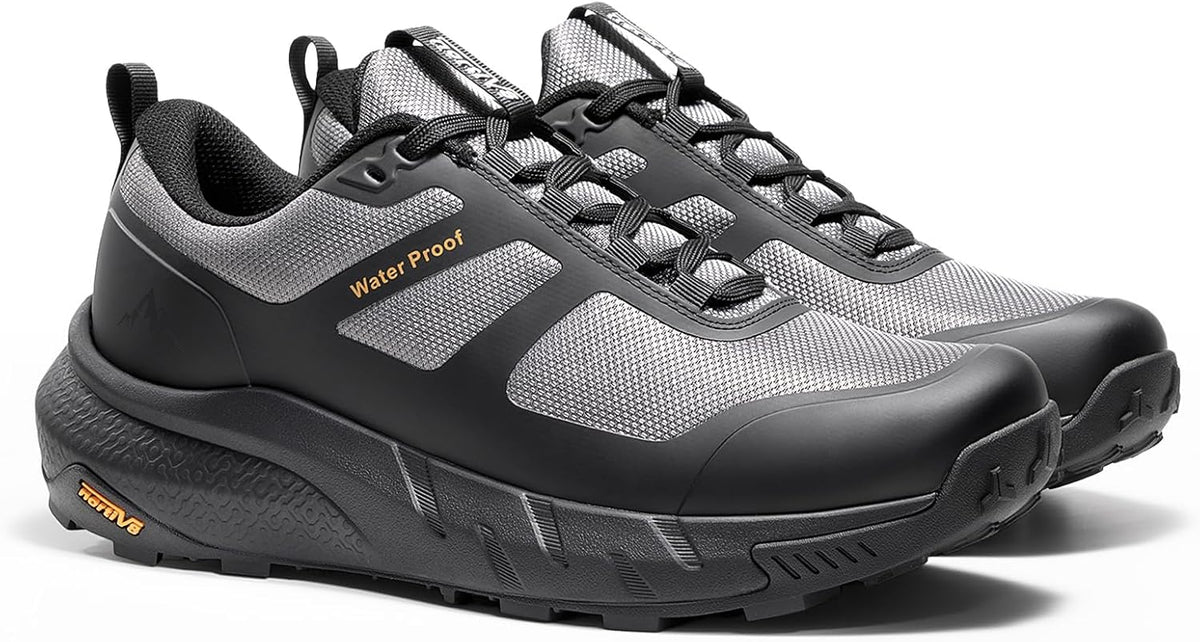 NORTIV 8 Men's Waterproof Hiking Shoes Lightweight Trekking Walking Fashion Sneakers with Arch Support for Camping Tennis Outdoor Training StreamRunner