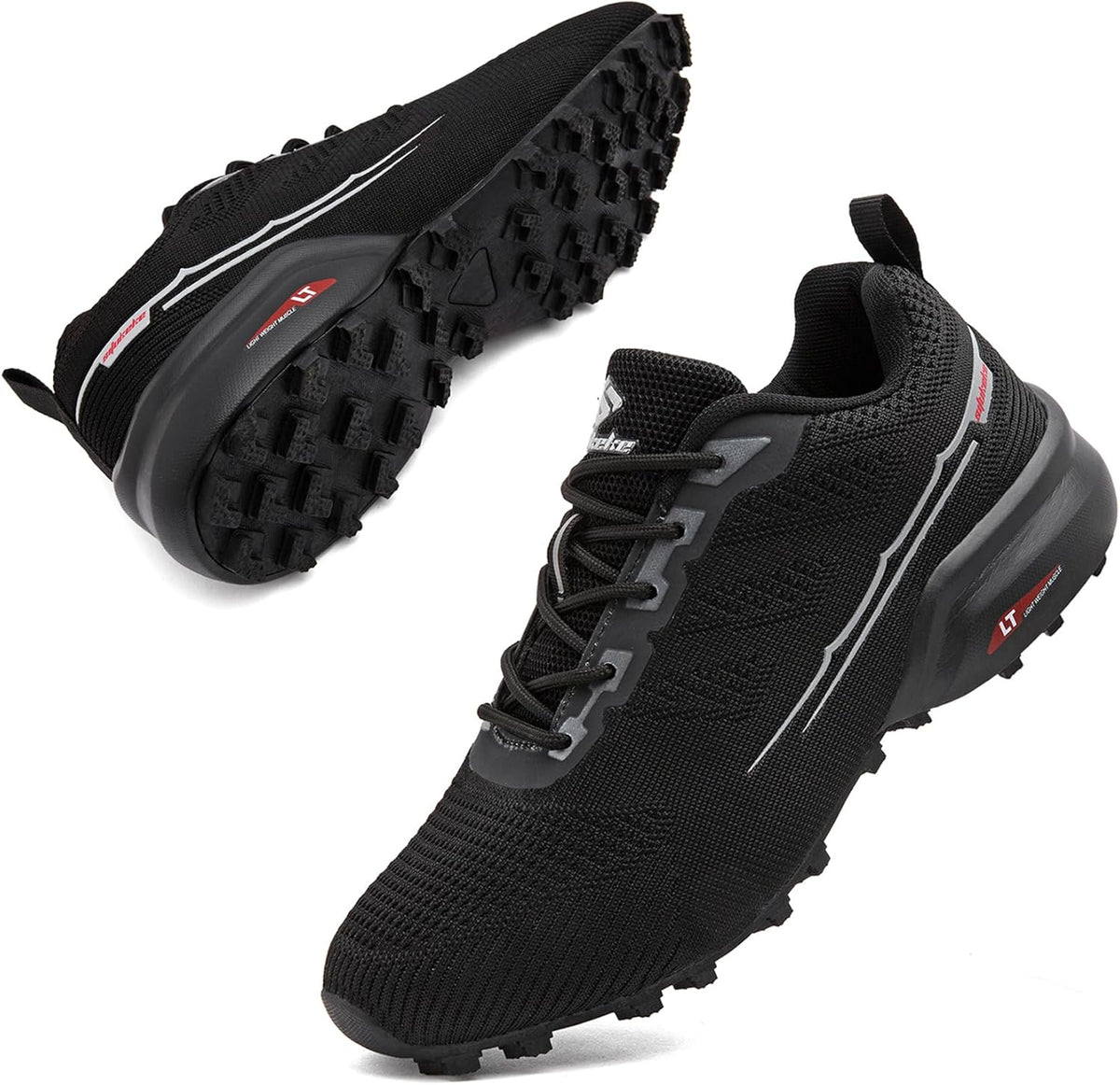 Men's Trail Running Shoes Lightweight Breathable Walking Hiking Sneakers Outdoor Athletic Tennis Cross Training Shoes