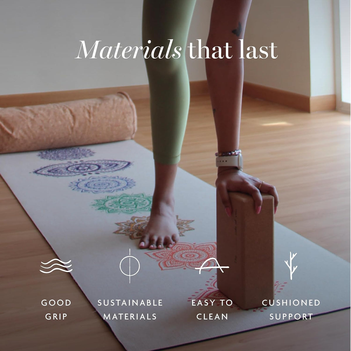 TPE Yoga Mat - Artist Designed, Premium eco friendly mats, Non Slip, Non toxic, Great For Regular & Hot Yoga, Pilates and Workouts (72 inch x 24 inch x 6mm thick)