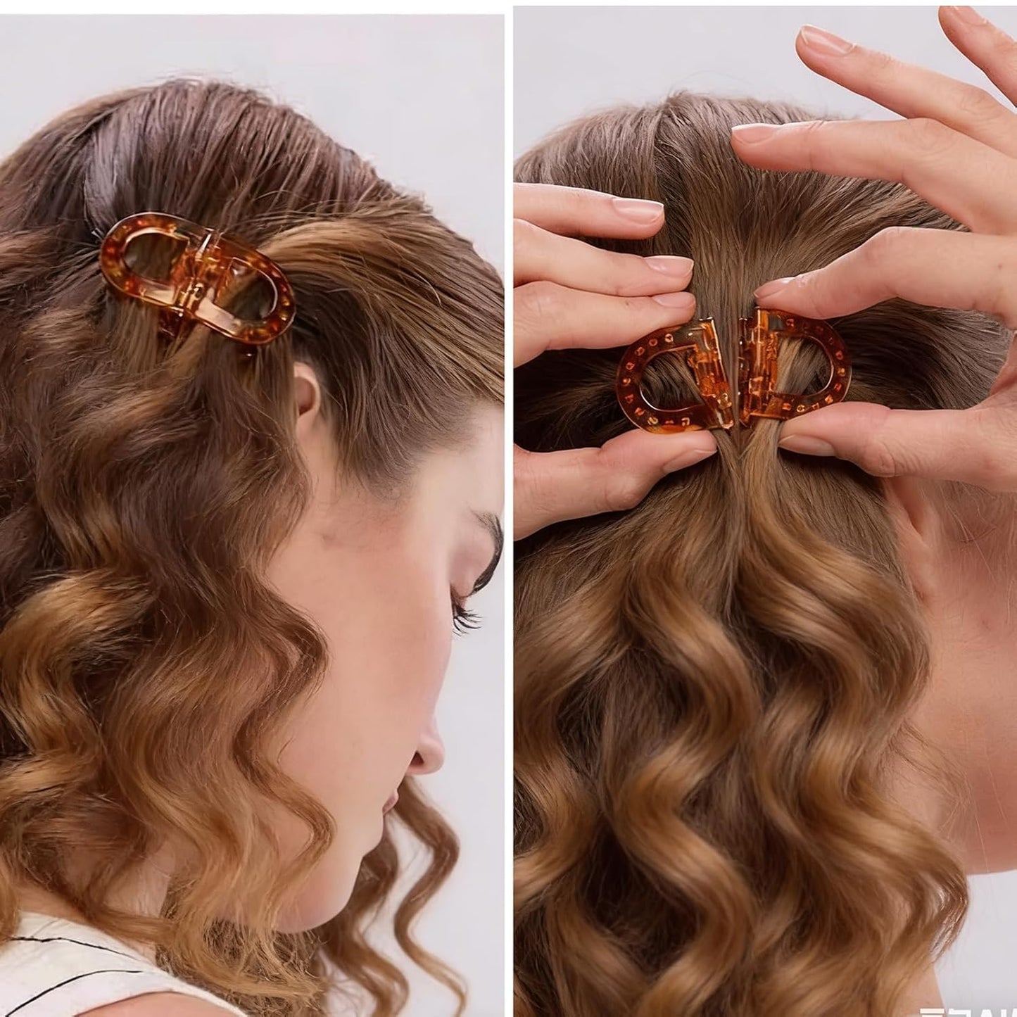 2 Pcs Magnetic Hair Clips, Strong Hold Magnetic Hair Styling Clips, Seamless 2-in-1 Design for Easy Everyday Hairstyles, Gentle on All Hair Types Strong Hold No Slip
