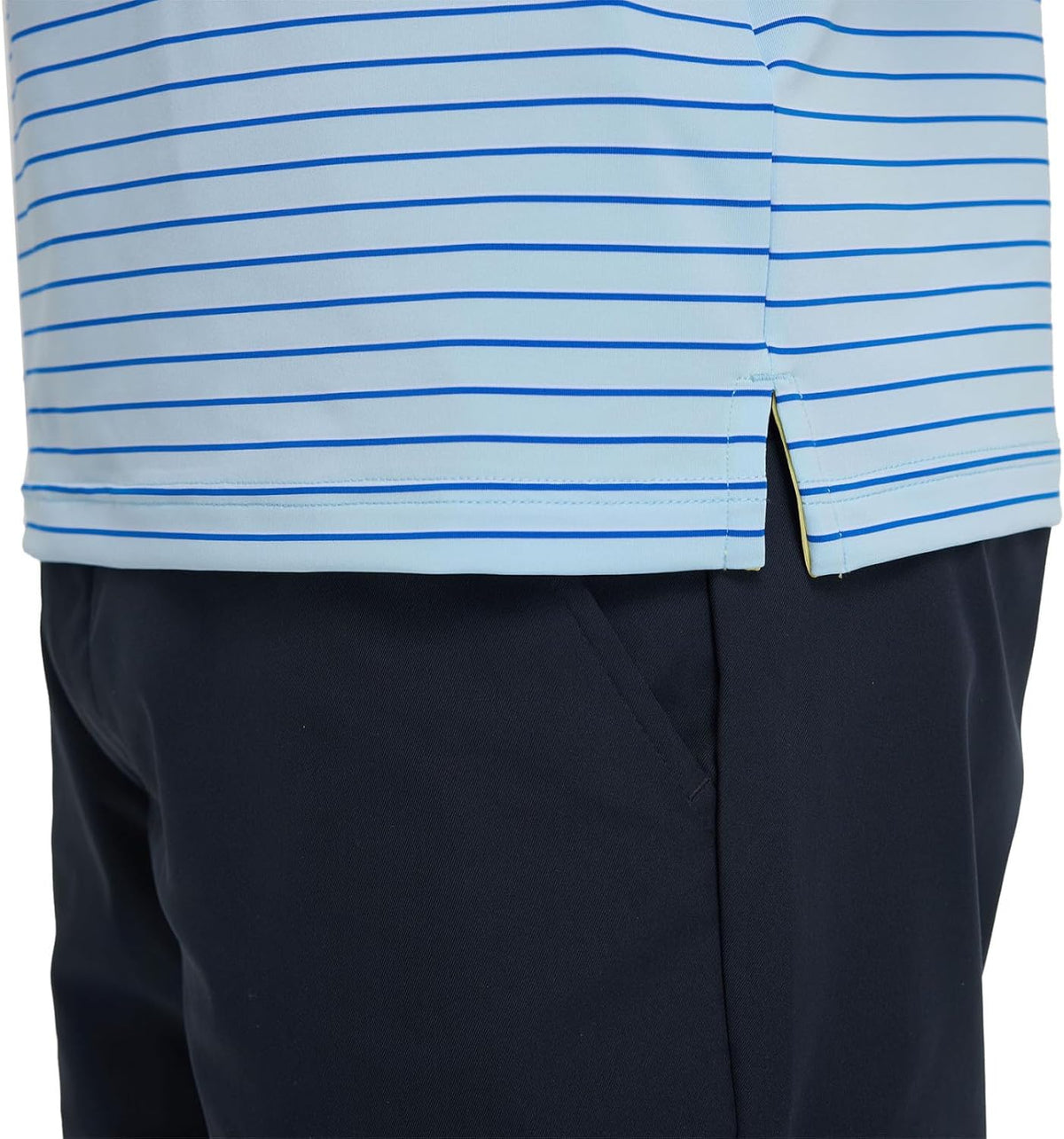 M MAELREG Golf Shirts for Men Moisture Wicking Striped Polo Performance Dry Fit Business Sports Mens Polo Shirts Short Sleeve