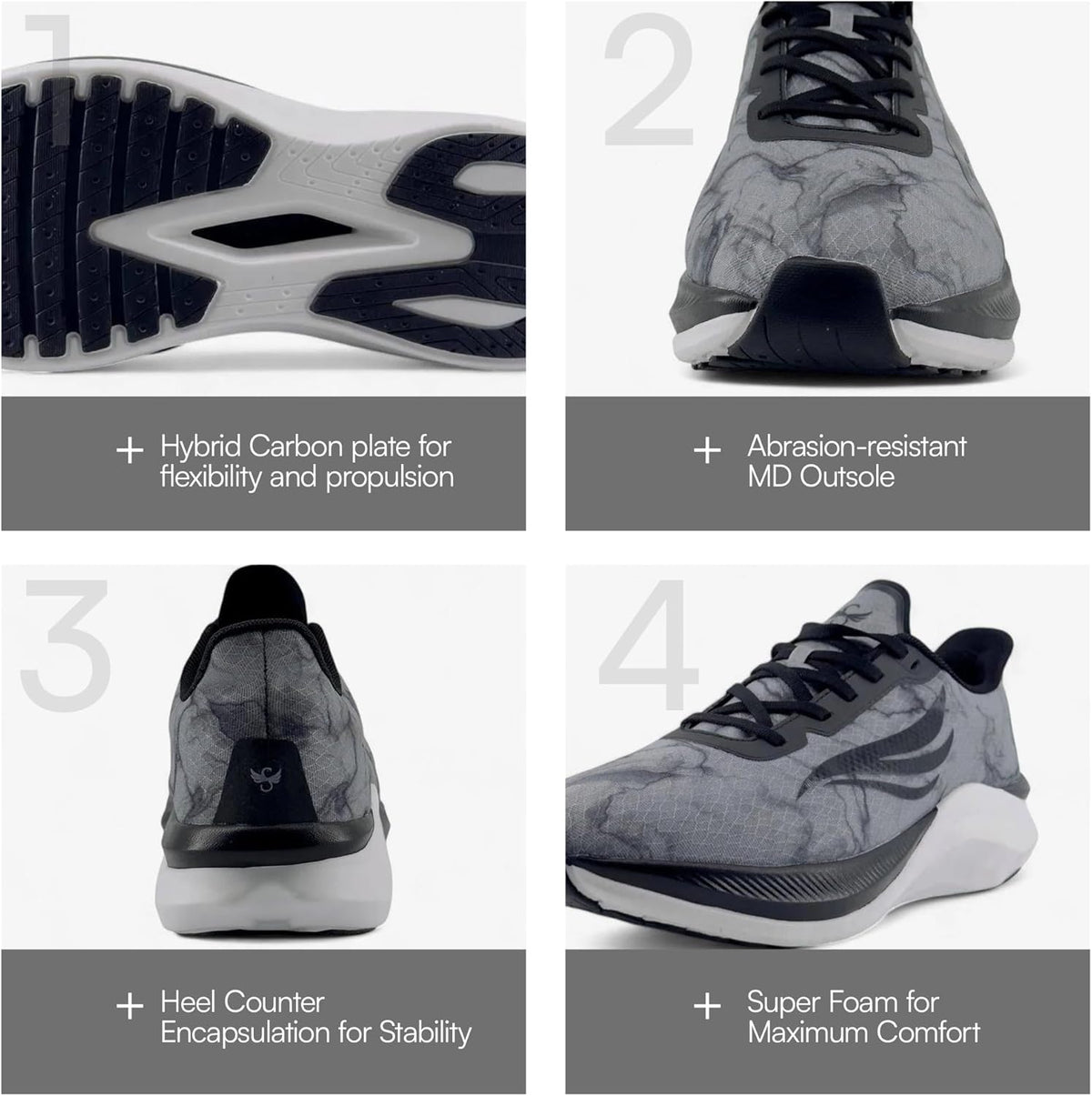 Swift Running Celer Men's Lightweight Running Shoes Comfortable Sneakers for Walking, Daily Runs, and All-Day Wear