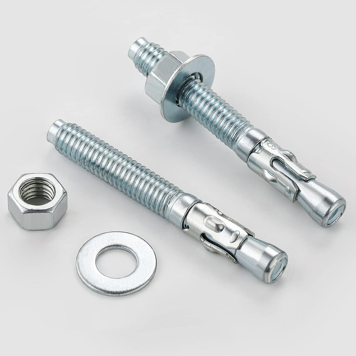 1/4x4" 30Pcs Inch Standard Fasteners for Heavy-Duty Zinc Wedge Anchors for Cement and Concrete