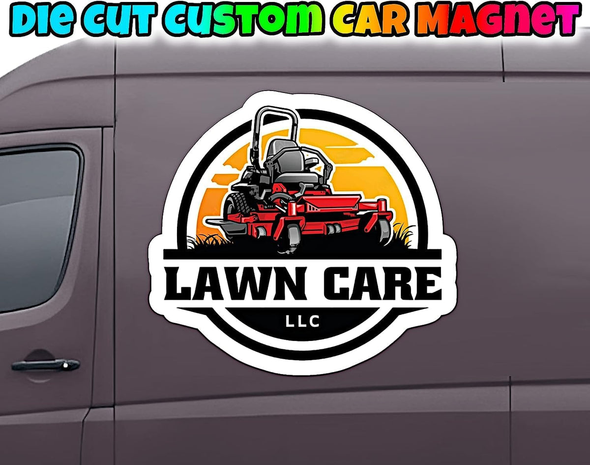 Personalized Car Magnet Sign | Customized Logo for Your Car Van Truck | Advertise Your Business | Professionally Printed | Photo Text
