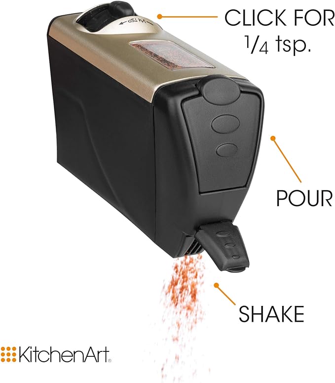 KitchenArt 57010 Select-A-Spice Auto-Measure Carousel Professional Series, Satin