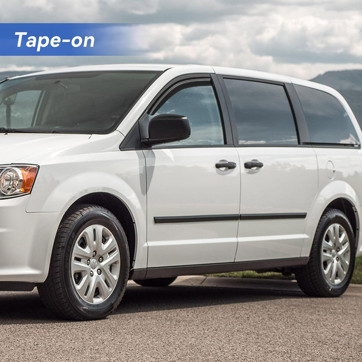 Window Visors Rain Guards Shield for 2008-2020 Dodge Grand Caravan, 2Pcs Out-Channel Window Vent Wind Deflectors Visors Shades for 2008-2016 Chrysler Town & Country