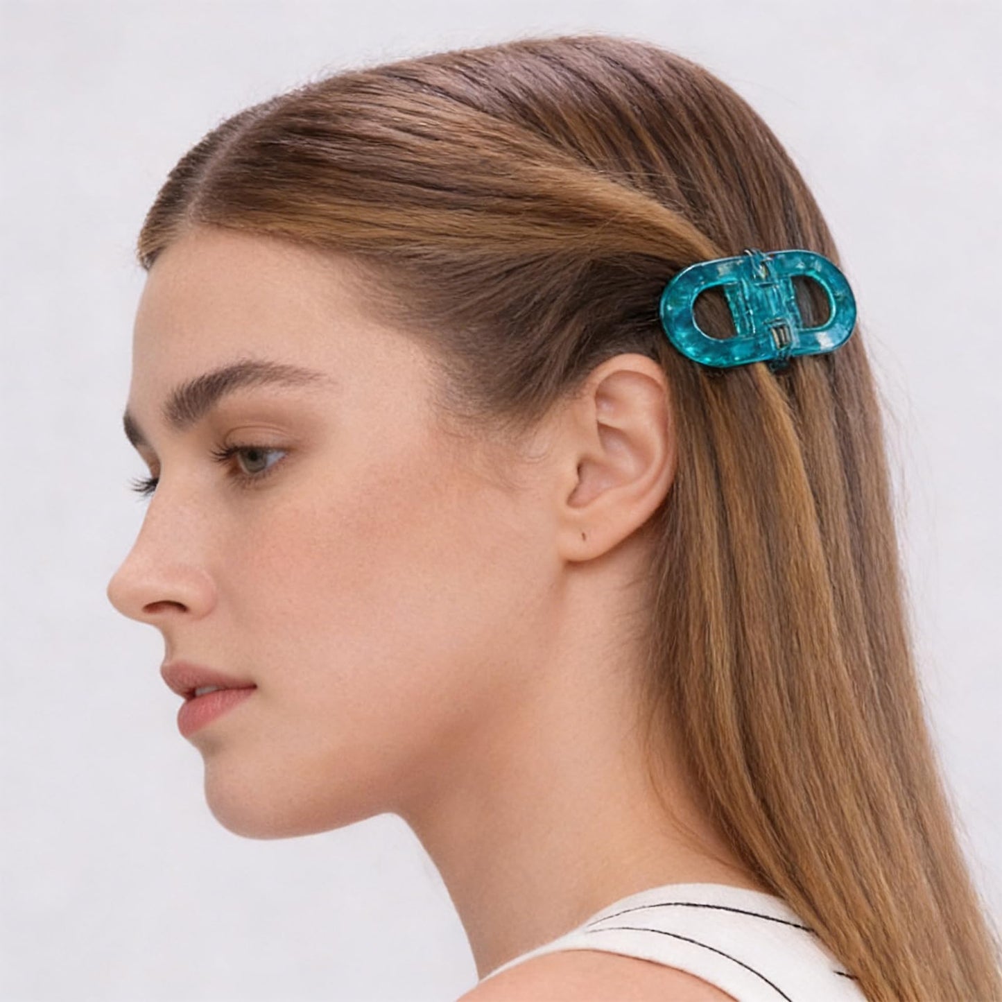 Magnetic Hair Clips, Strong Hold Magnetic Styling Clips, No-Slip Flat Magnetics Styling Clips, No-Crease Sectioning Hair Accessories for Thin & Thick Hair (2PCS-B)