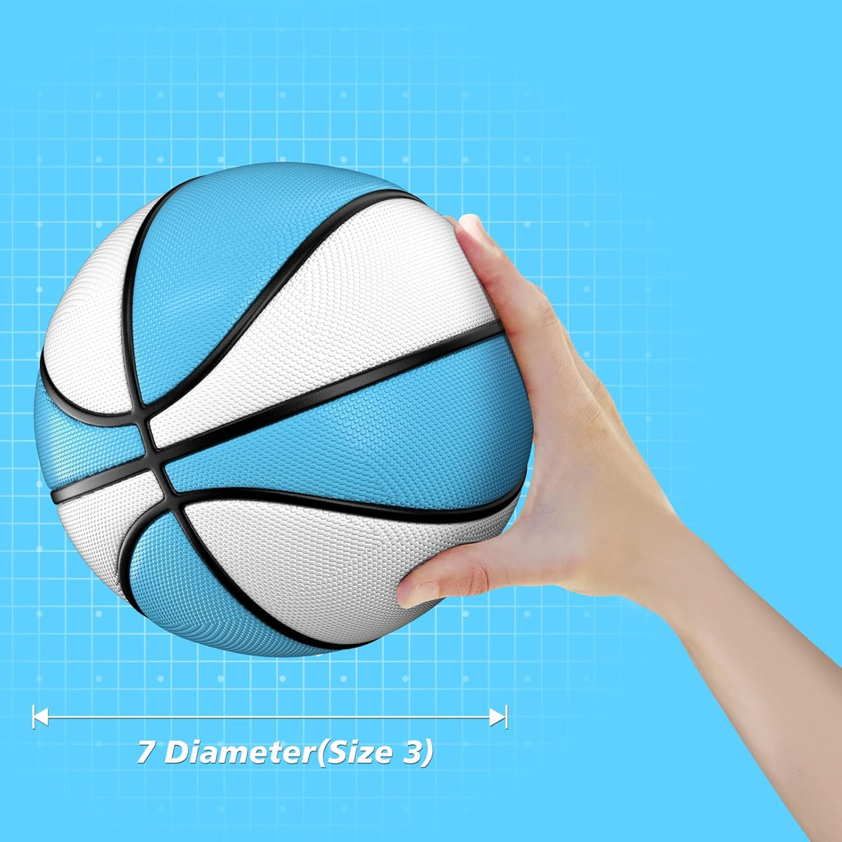 2 Pack Pool Basketball - Choose Between Size 3 and Size 6, Waterproof Ball with Anti-Slip Grip, Sturdy for Swimming Pool Basketball Hoops & Games