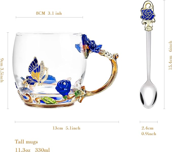 OEAGO Unique Gifts for Women Mom Coffee Mugs Gifts for Women Birthday Unique Blue Tea Cup Gifts for Women Who Have Everything Womens Gifts for Christmas