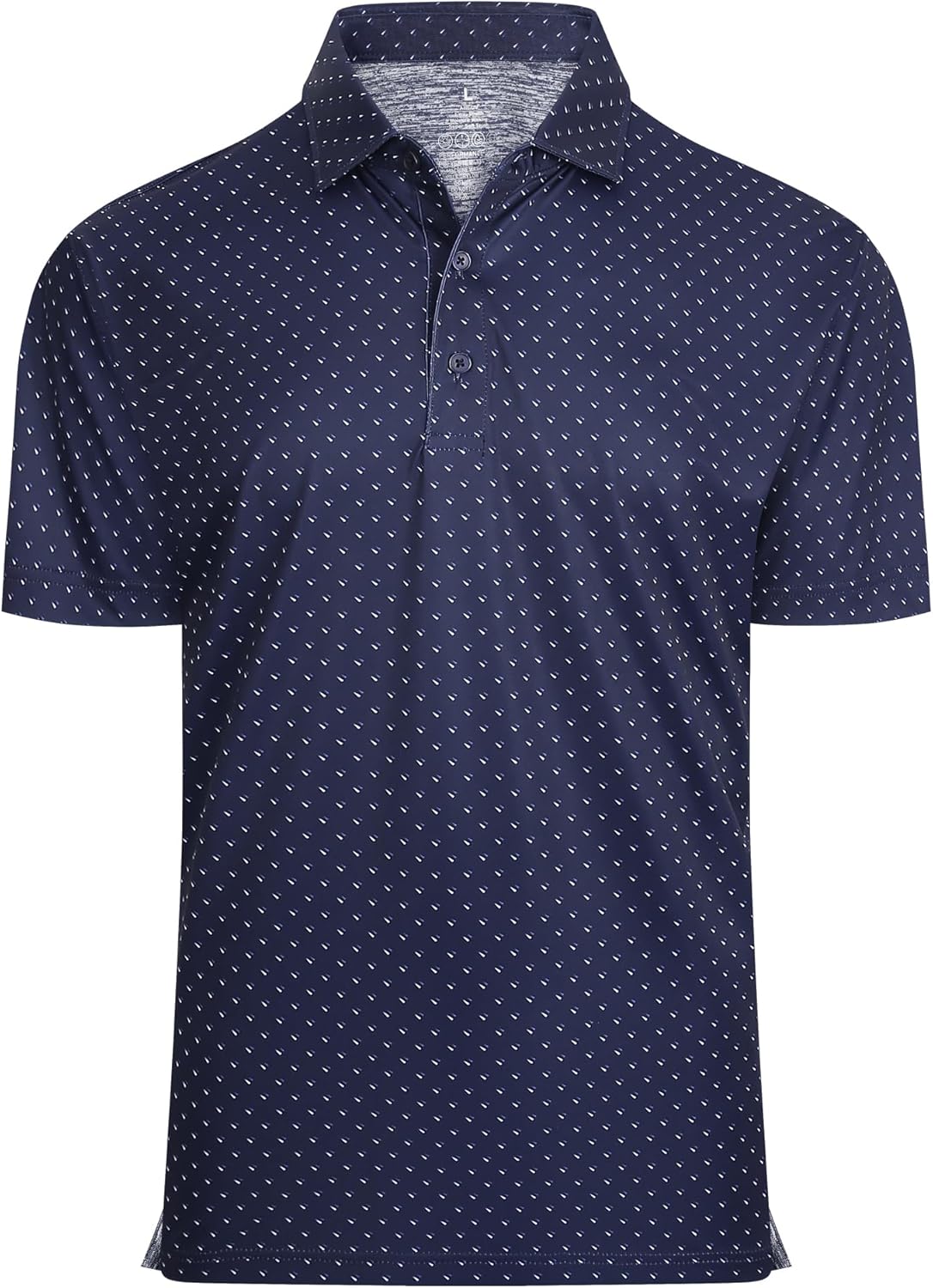 Alex Vando Mens Golf Shirt Moisture Wicking Classic Print Golf Shirts for Men
