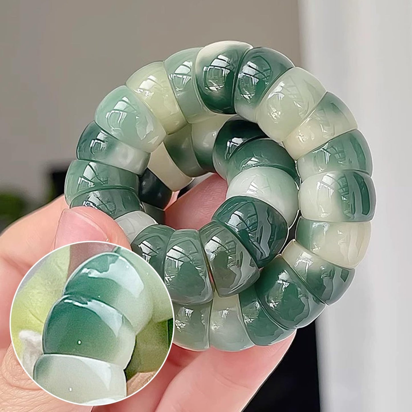 Embtrem Fidget Bracelet Bodhi Seed Bracelets Anxiety Fidget Bracelets Protection Healing Stretch Alleviate Anxiety Stress Protection Healing Bodhi Jewelry Gifts for Women Men