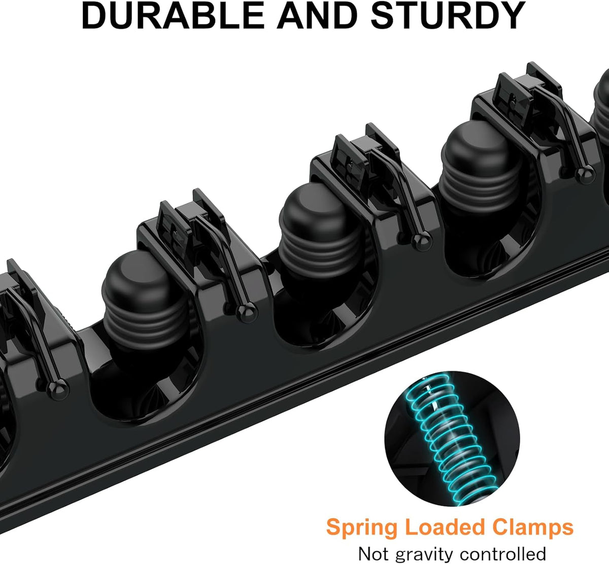 nacena Broom Holder Wall Mount, 2 Packs Black Wall Hanging Garden Tool & Utility Closet Organizer Mop & Broom Hook Wall Mounted Heavy Duty Broom and Mop Organizer Wall Hanging for Bathroom, garage