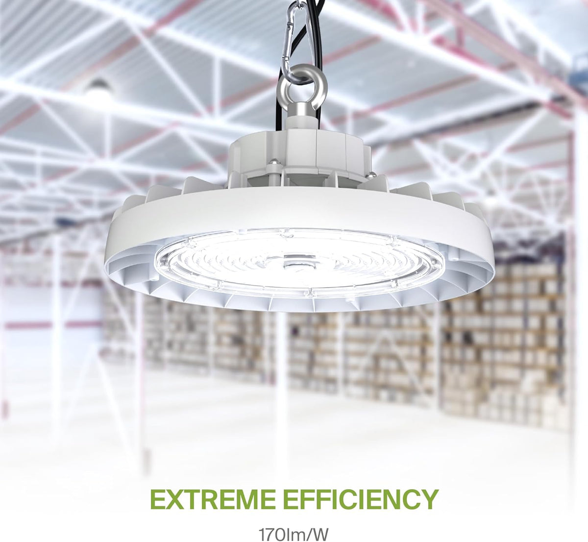 ASD LED High Bay UFO Light Fixture, Commercial Shop Lighting | 3CCT, Dimmable, IP69K Waterproof, DLC Premium, UL Listed | 200W 31900LM 3000-5000K 100-277V | Warehouse, Garage, Workshop Lamp | White
